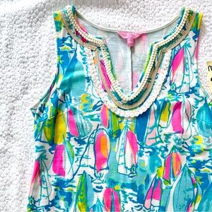 Bright Multicolor Sleeveless Shift Dress